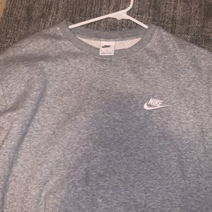 Gray Nike swoosh sweater